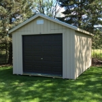 Kansasville WI 12x16 Gable with overhead door